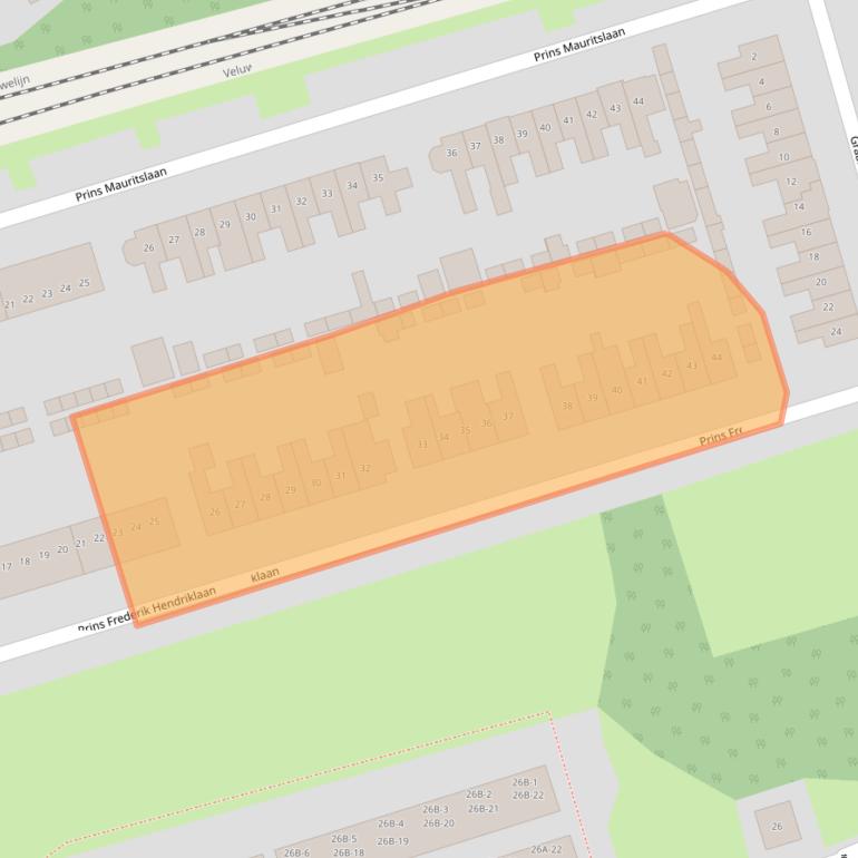 Kaart van postcodegebied 3843AD.