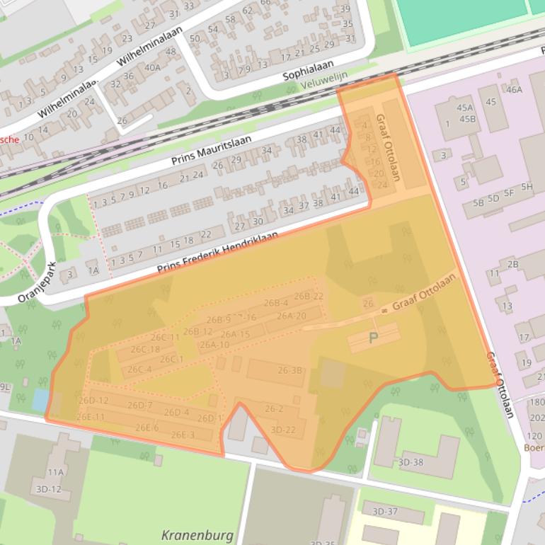 Kaart van postcodegebied 3843AM.