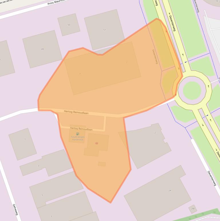 Kaart van postcodegebied 3843AR.