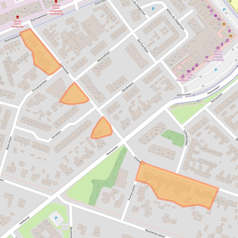 Kaart van postcodegebied 3843CB.