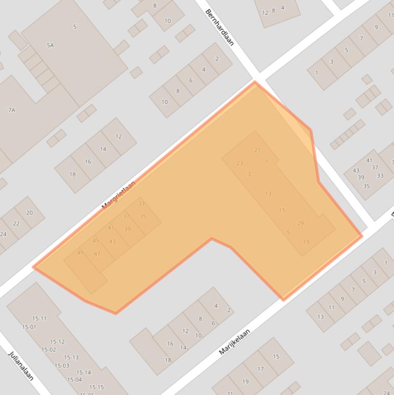 Kaart van postcodegebied 3843CG.