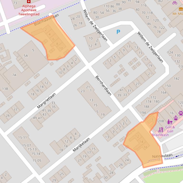 Kaart van postcodegebied 3843CL.