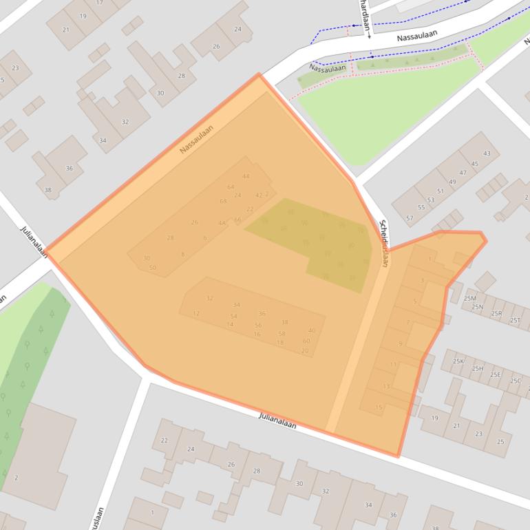 Kaart van postcodegebied 3843CT.