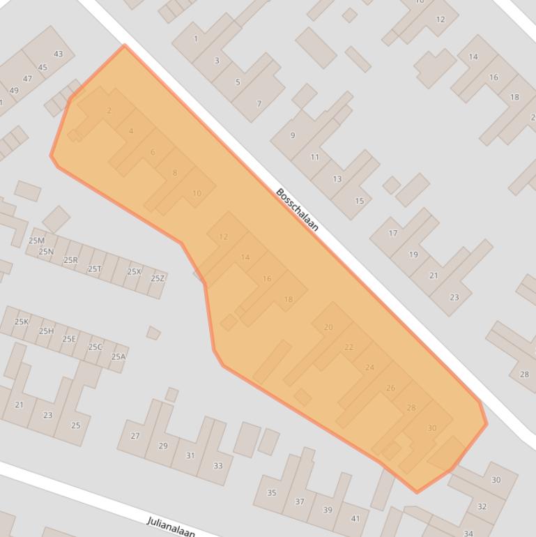 Kaart van postcodegebied 3843CW.