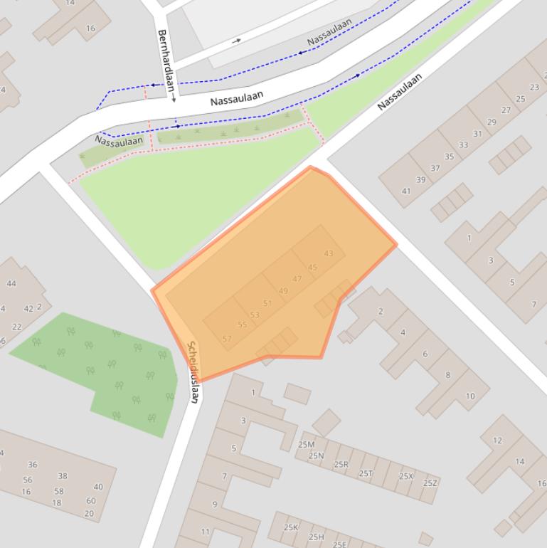 Kaart van postcodegebied 3843DB.