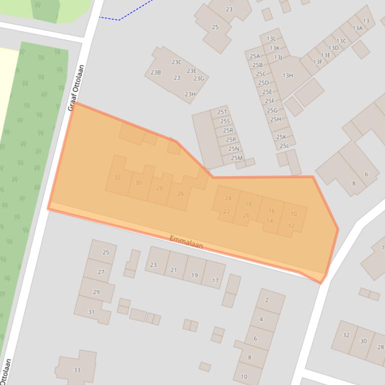 Kaart van postcodegebied 3843DG.