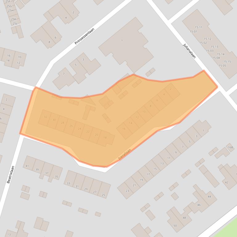 Kaart van postcodegebied 3843DL.