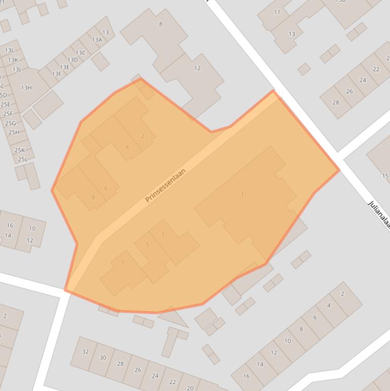 Kaart van postcodegebied 3843DM.