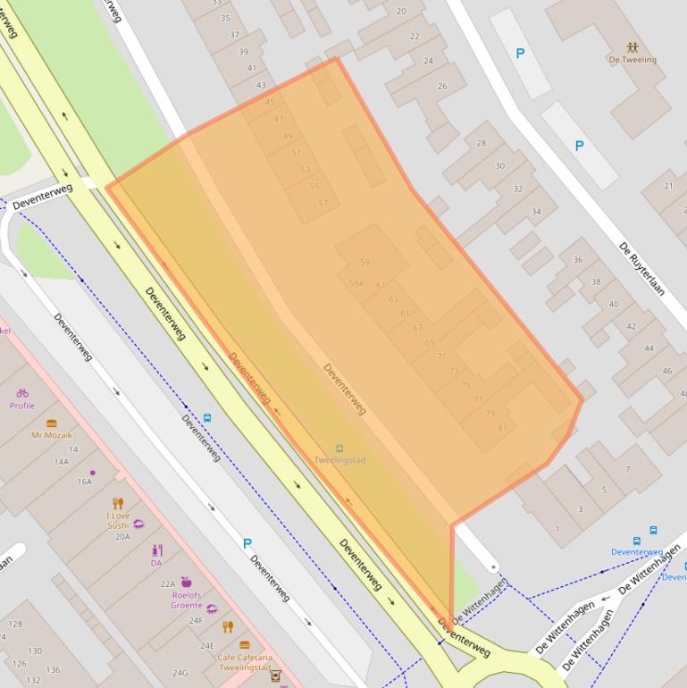 Kaart van postcodegebied 3843GB.