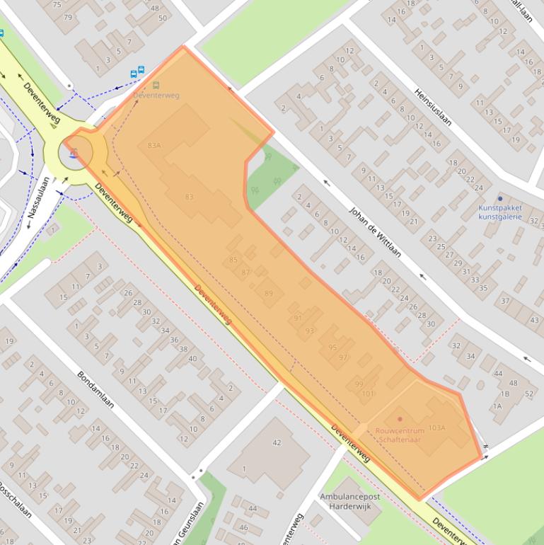 Kaart van postcodegebied 3843GC.