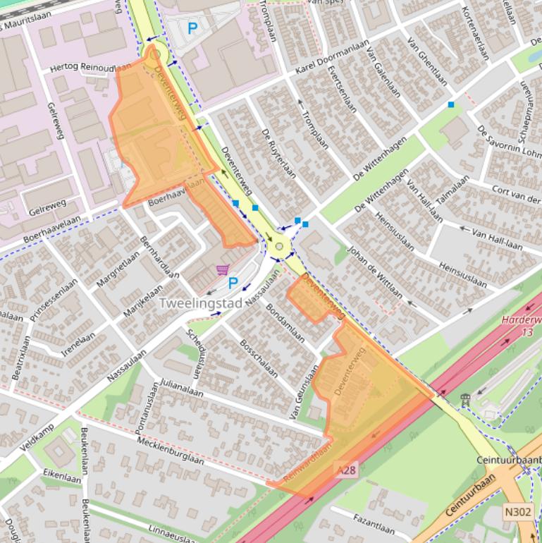 Kaart van postcodegebied 3843GD.