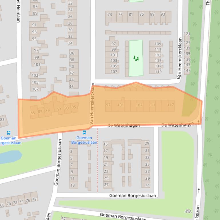 Kaart van postcodegebied 3843GH.