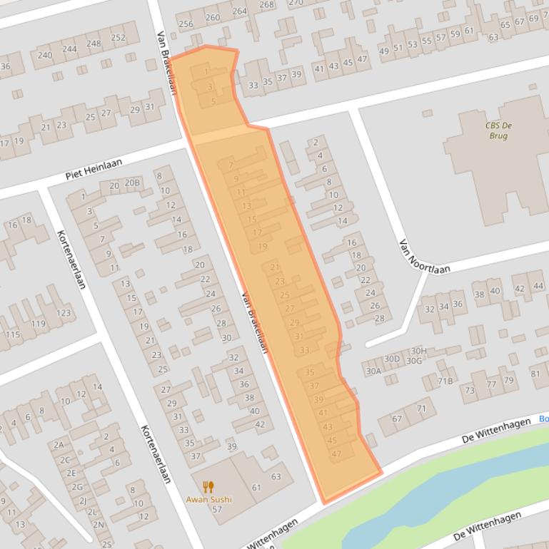 Kaart van postcodegebied 3843HA.