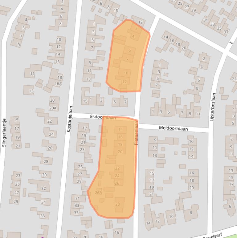 Kaart van postcodegebied 3843JM.