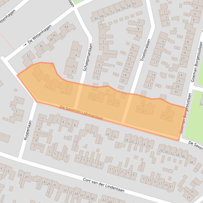 Kaart van postcodegebied 3843VA.