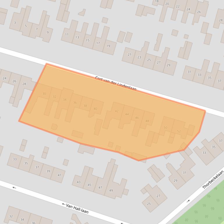 Kaart van postcodegebied 3843VM.