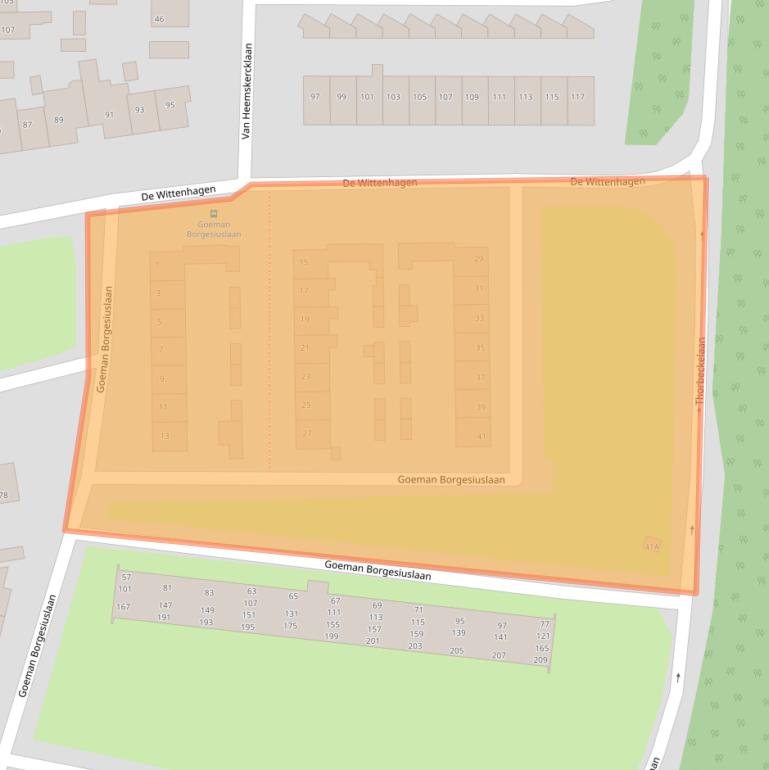 Kaart van postcodegebied 3843XA.