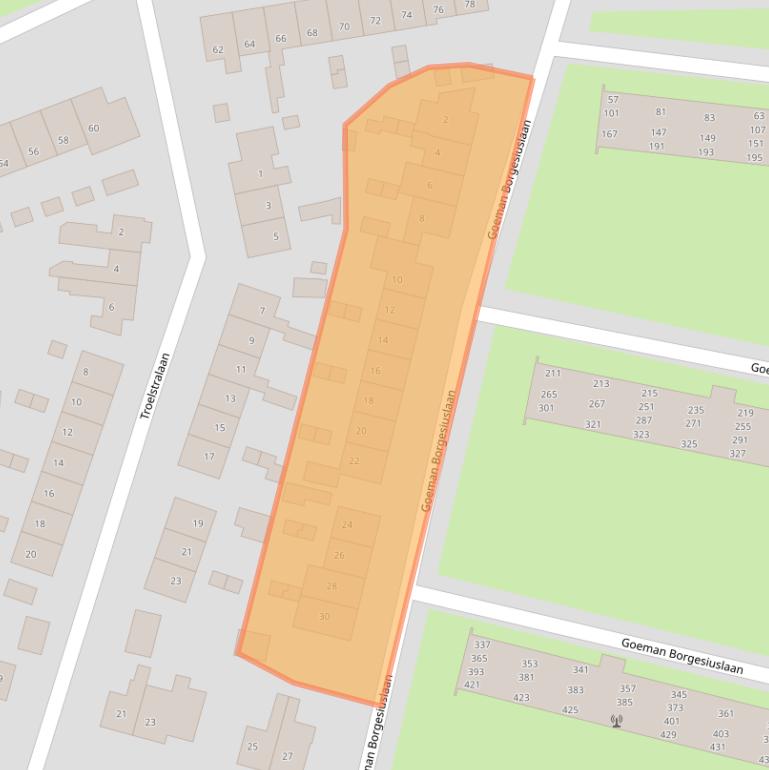 Kaart van postcodegebied 3843XM.