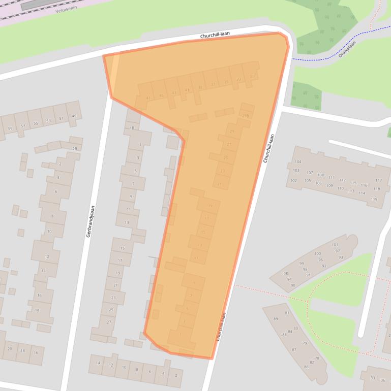 Kaart van postcodegebied 3844BK.