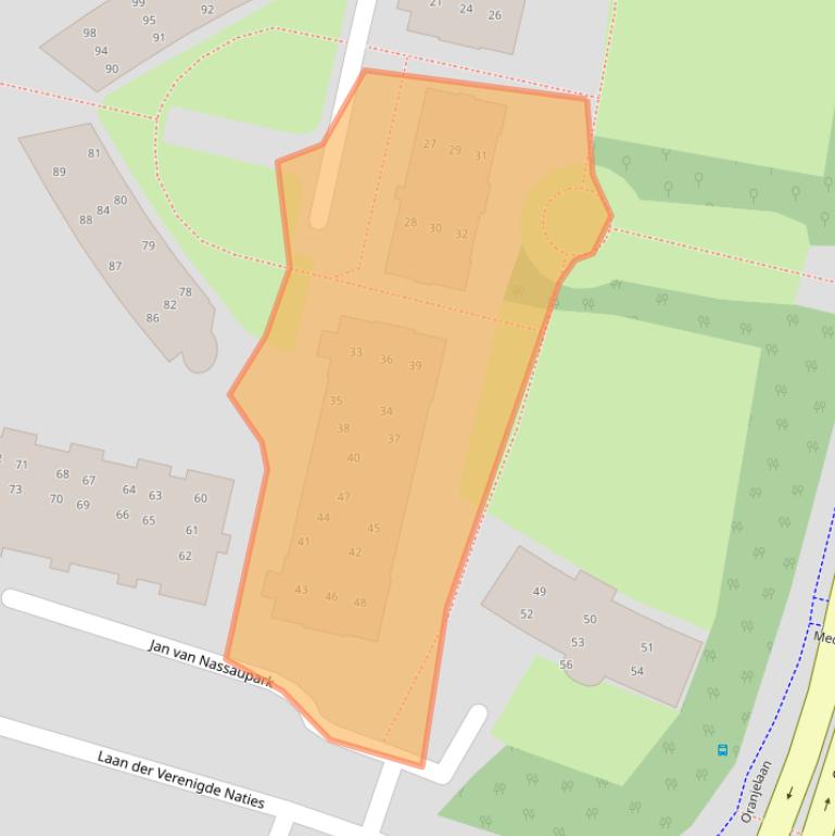 Kaart van postcodegebied 3844BN.