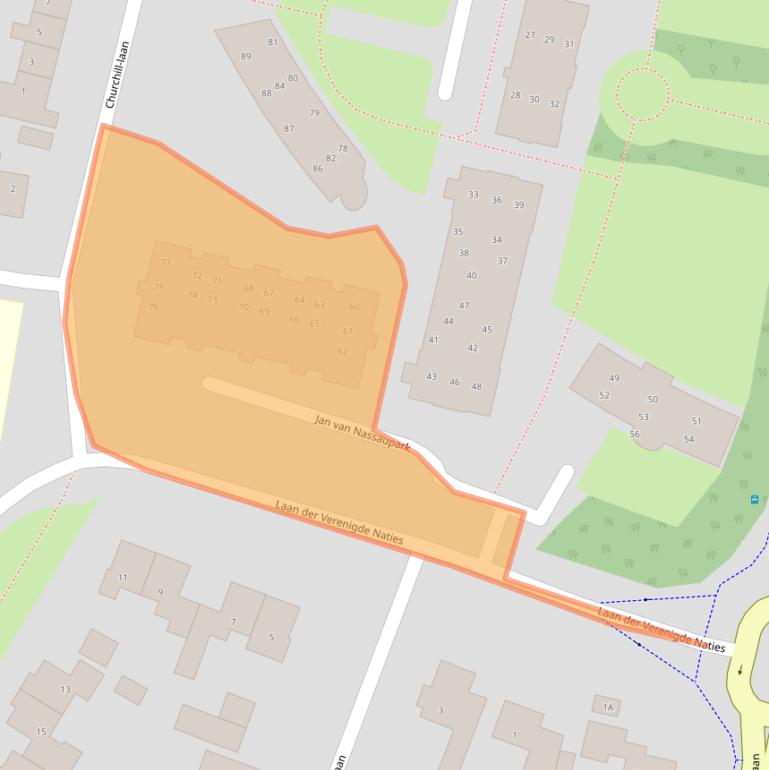 Kaart van postcodegebied 3844BR.