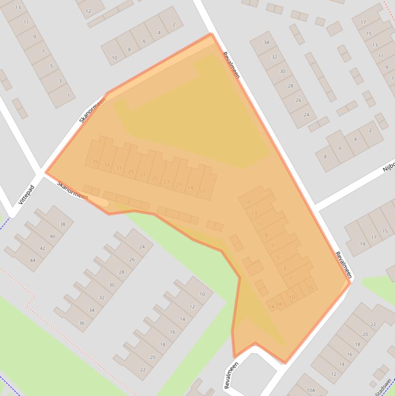 Kaart van postcodegebied 3844CD.