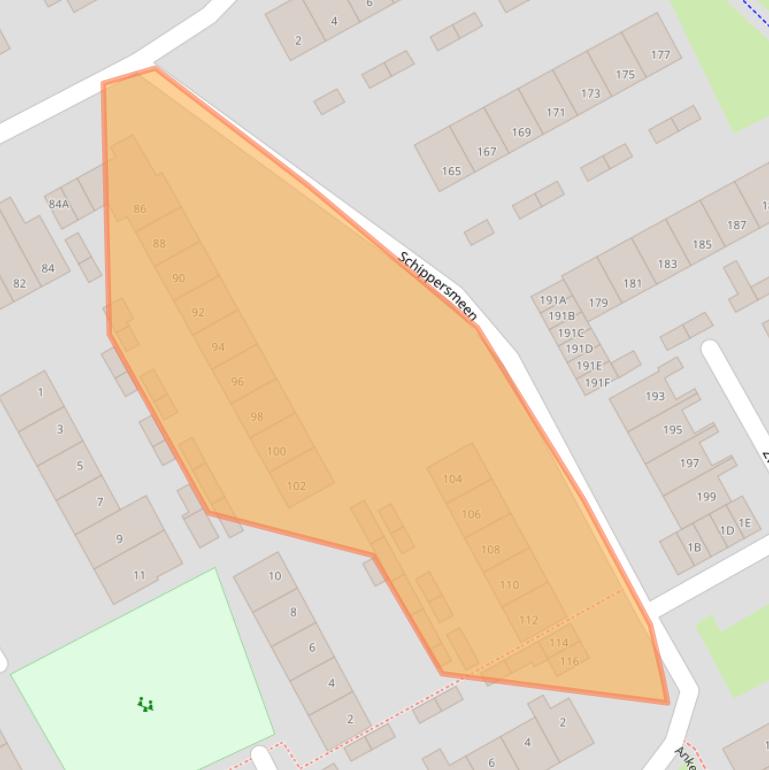 Kaart van postcodegebied 3844CT.