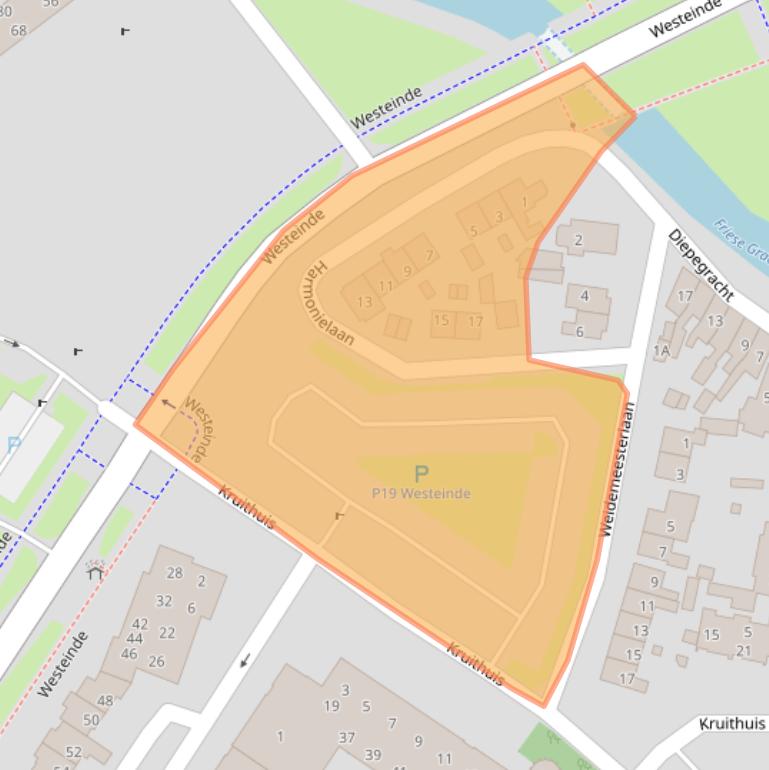 Kaart van postcodegebied 3844DB.