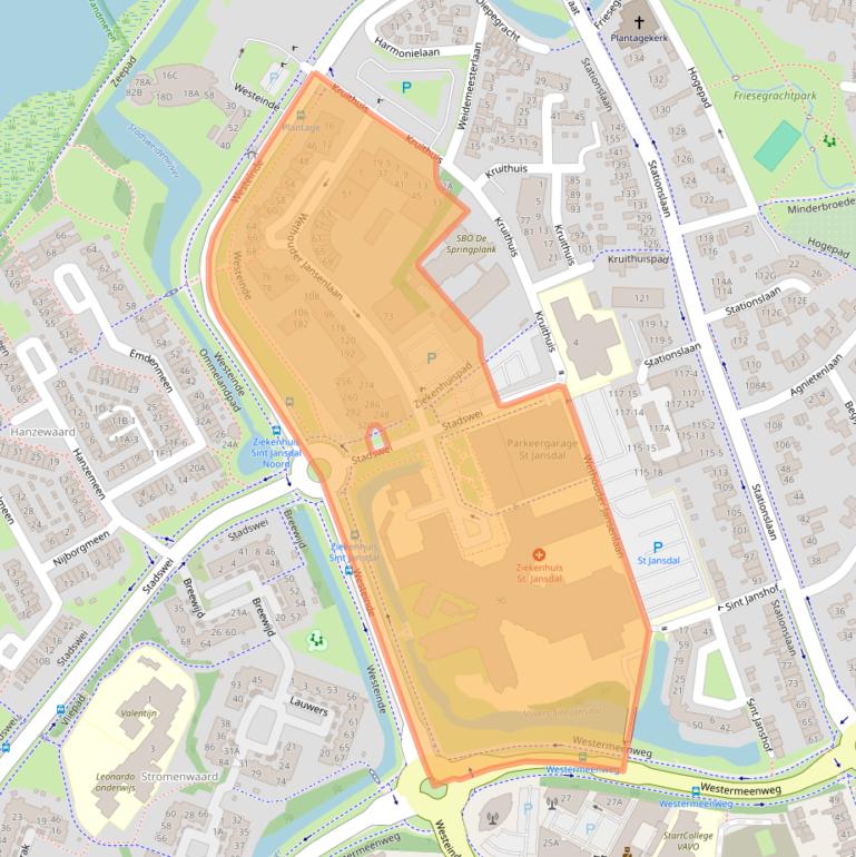 Kaart van postcodegebied 3844DG.