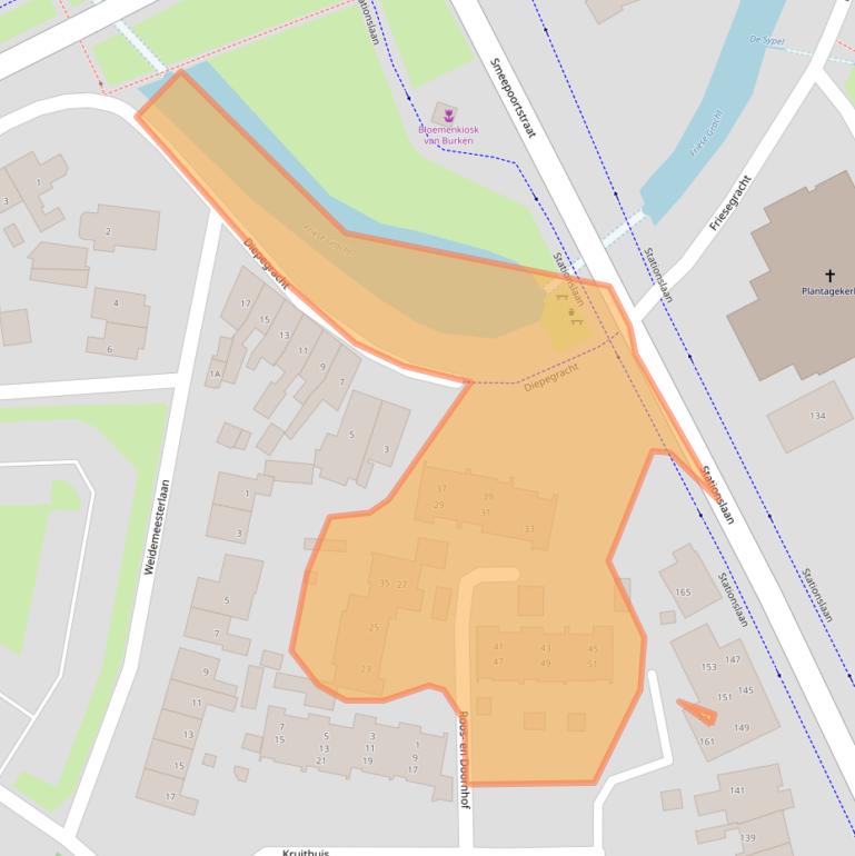 Kaart van postcodegebied 3844DK.