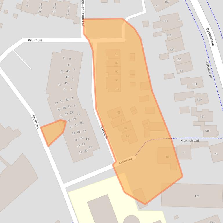 Kaart van postcodegebied 3844DP.