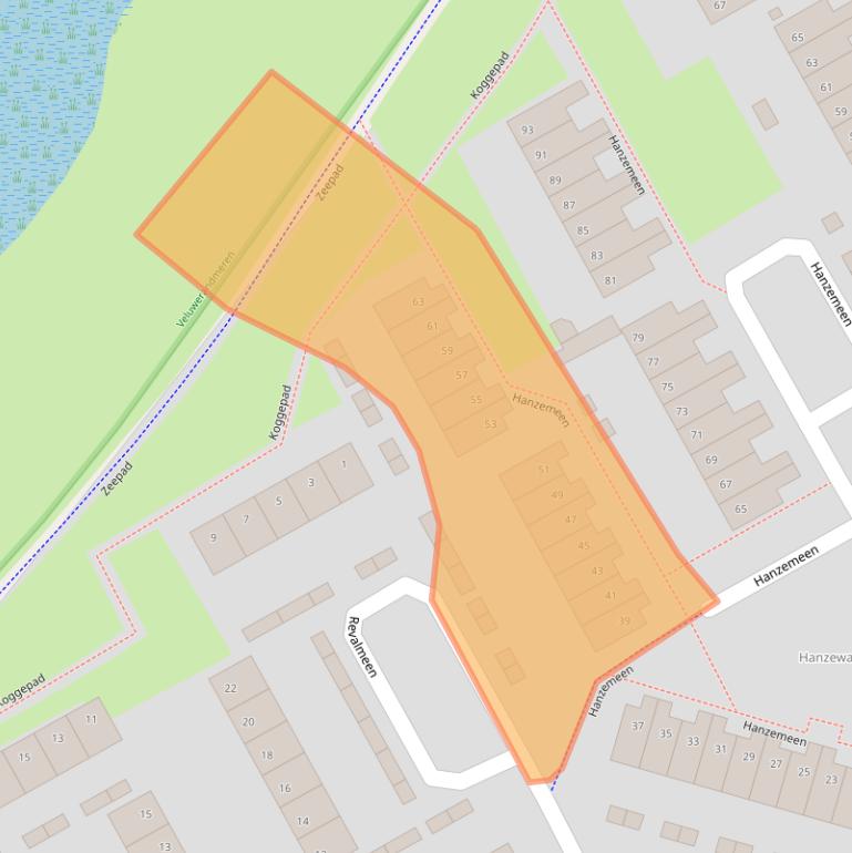 Kaart van postcodegebied 3844EG.