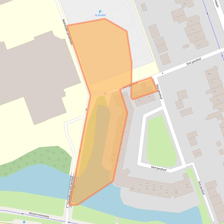 Kaart van postcodegebied 3844GG.