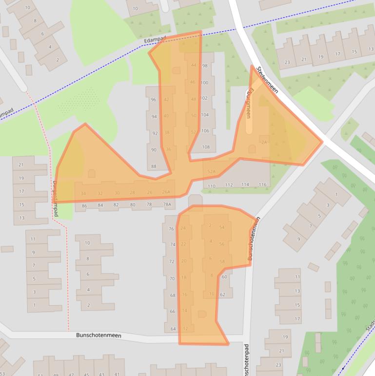 Kaart van postcodegebied 3844HH.