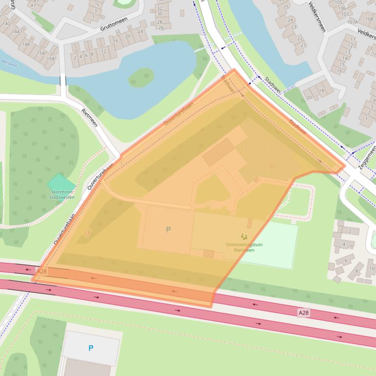 Kaart van postcodegebied 3844HW.