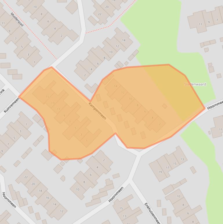Kaart van postcodegebied 3844JG.