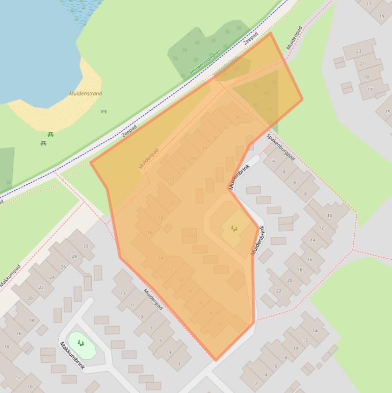 Kaart van postcodegebied 3844JM.