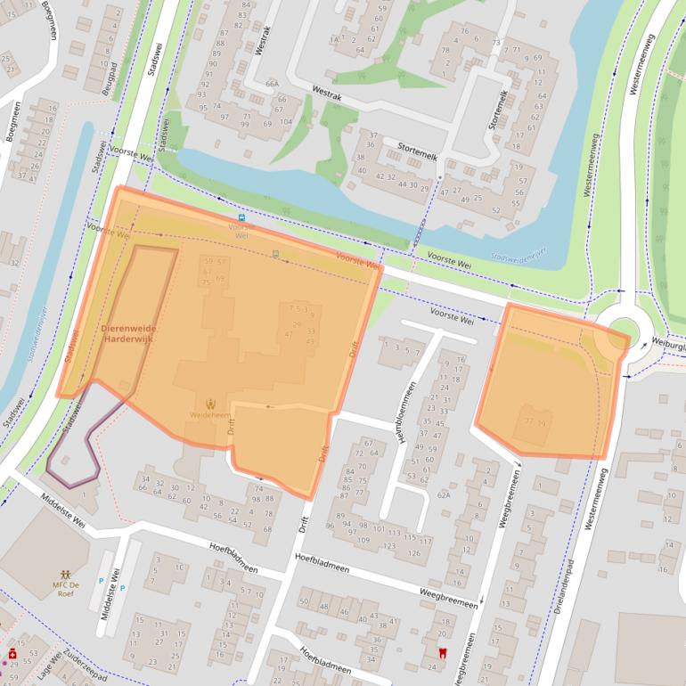 Kaart van postcodegebied 3844JW.