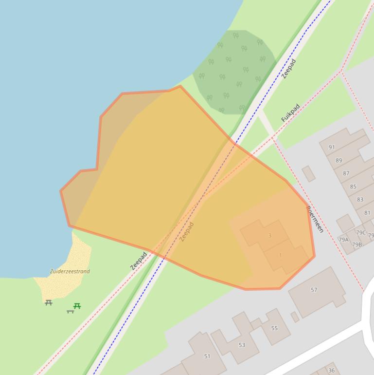 Kaart van postcodegebied 3844KA.