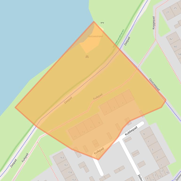 Kaart van postcodegebied 3844KG.