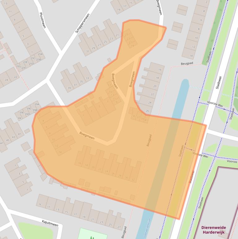 Kaart van postcodegebied 3844KP.