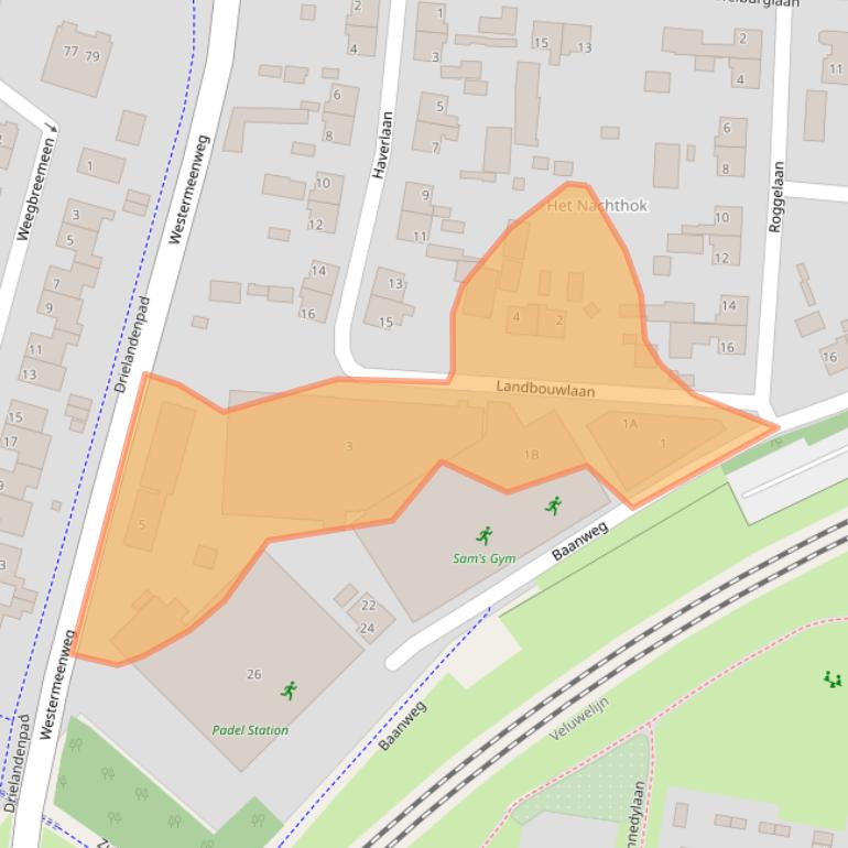Kaart van postcodegebied 3844KV.