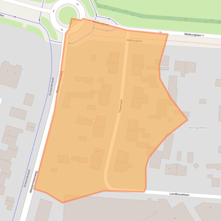 Kaart van postcodegebied 3844KX.