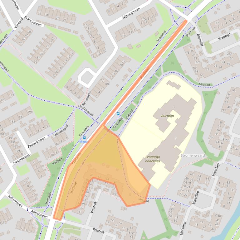 Kaart van postcodegebied 3844LC.