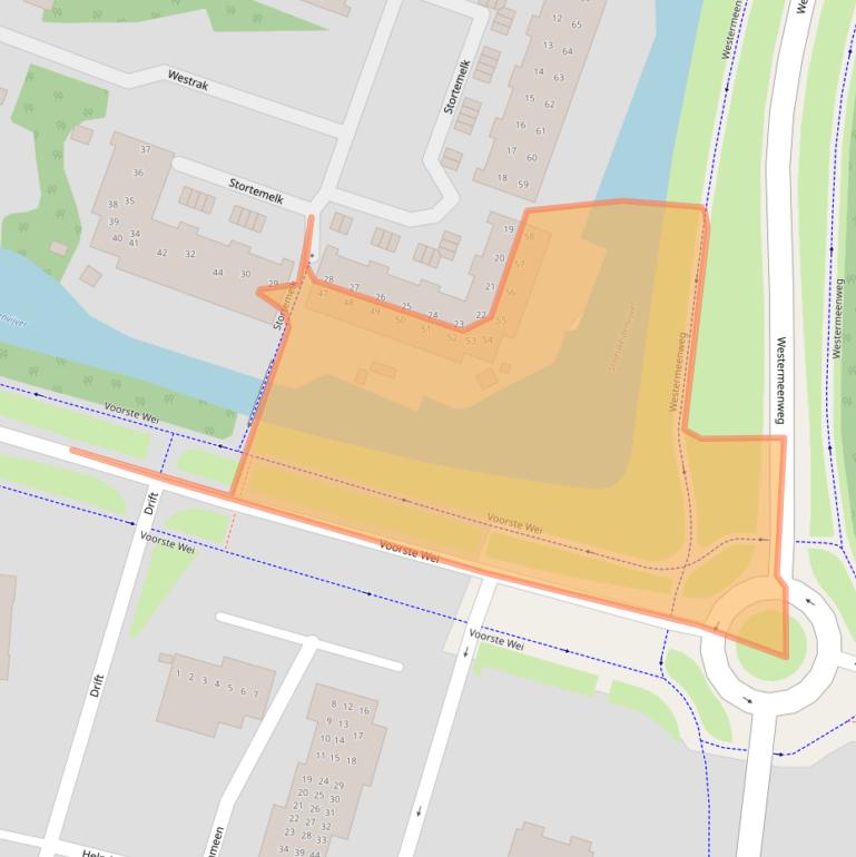 Kaart van postcodegebied 3844LM.
