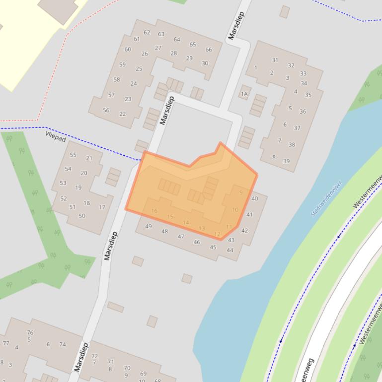 Kaart van postcodegebied 3844LR.