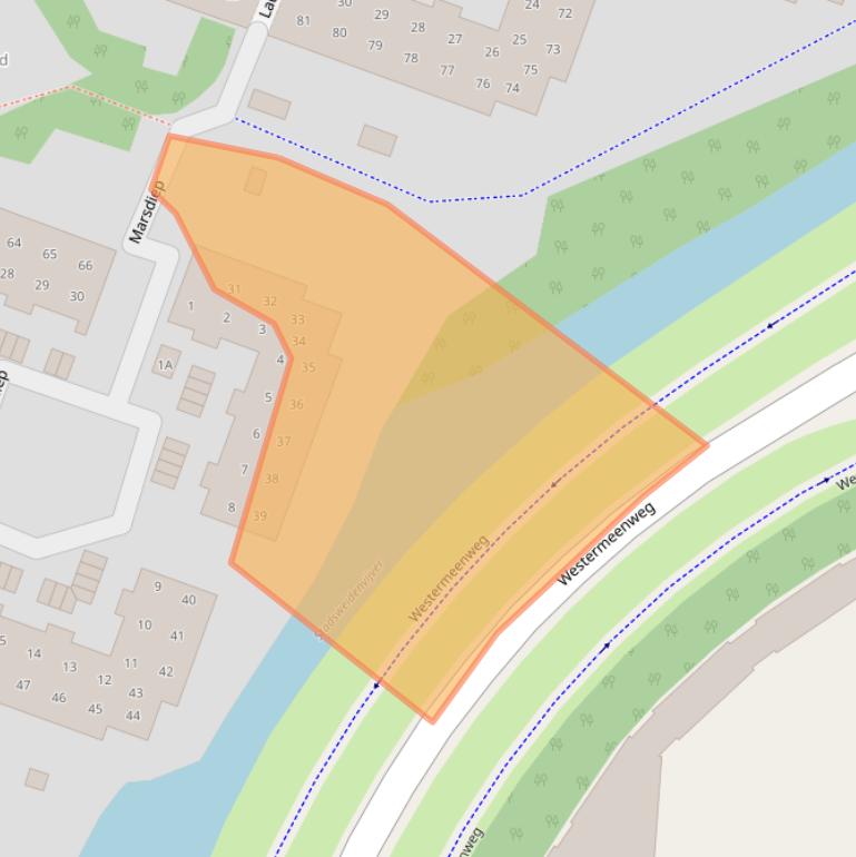 Kaart van postcodegebied 3844LV.