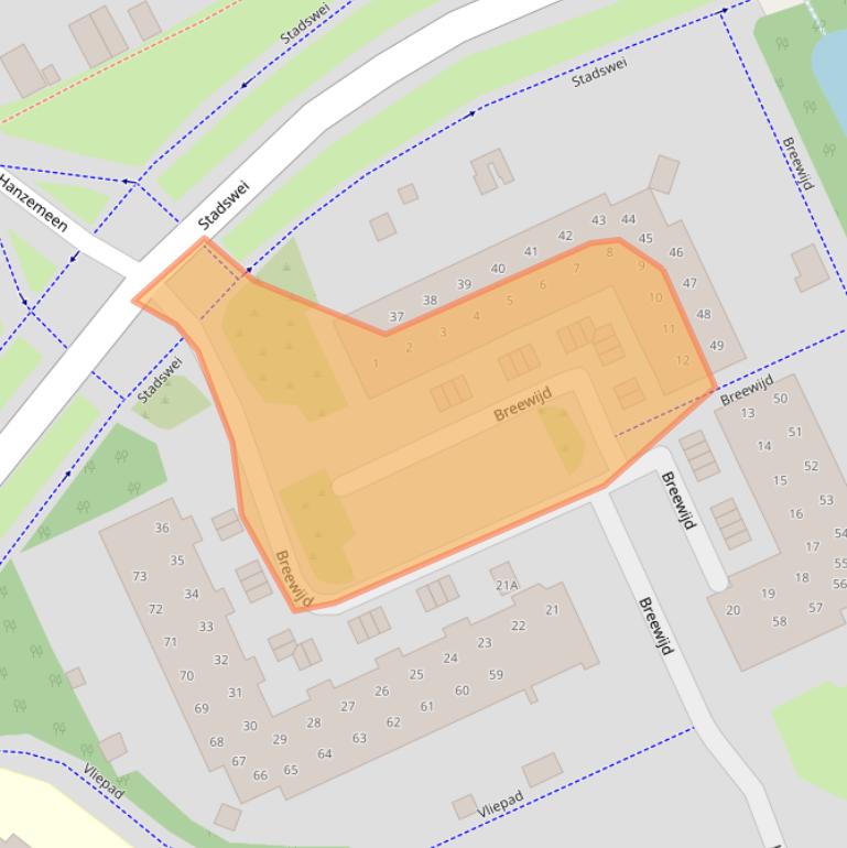 Kaart van postcodegebied 3844MH.