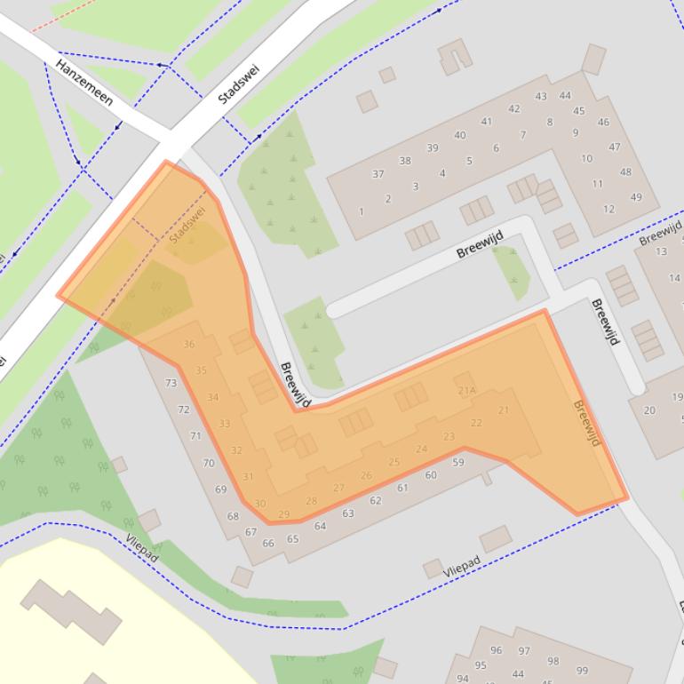 Kaart van postcodegebied 3844MK.