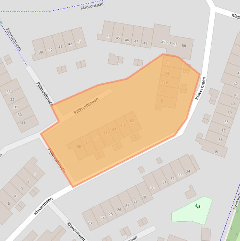 Kaart van postcodegebied 3844PP.